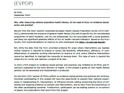 EVPOP Factsheet